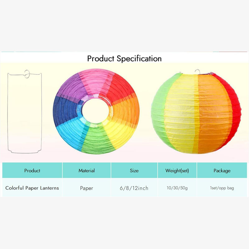 12-Pack Beach Ball Paper Lanterns (8-Inch),Pool Party Decorations Summer Luau Themed Round Hanging Decor for Office Classroom Home Outdoor Indoor Party Supplies - Image 5