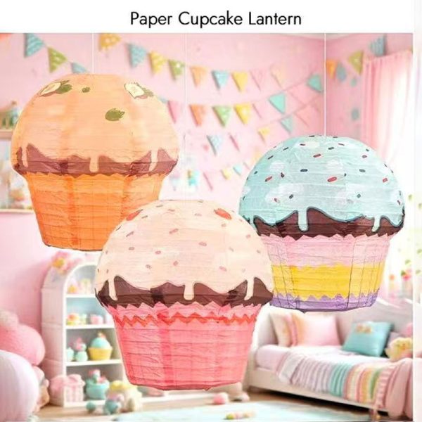 Yachen-3D-Cupcake-Paper-Lanterns-Cute-Party-Decorations-for-Birthday-Baby-Shower-Sweet-Style-Light-Fixture-for-Festival-Events-usage-scene