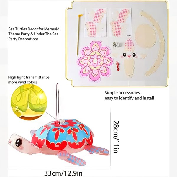 Chinese-New-Year-Glowing-Turtle-Paper-Lantern-(11'×13'),-DIY-Kids-Craft-Kit-for-Hanfu-Theme-Spring-Festival-Handheld-Decoration-size