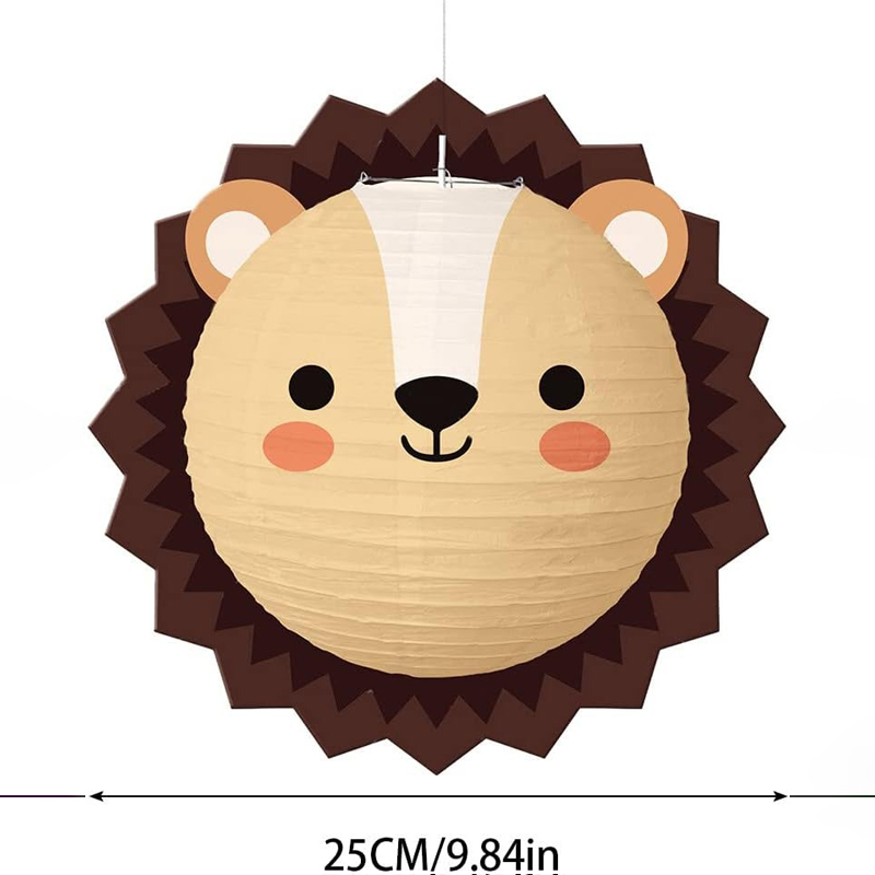 11-Pack Forest Animal Paper Lanterns (10-Inch),Hanging Wild Animal Decor (Elephant,Lion,Tiger,Bear & More)for Kids' Birthday Jungle Party,Classroom & Nursery - Image 8