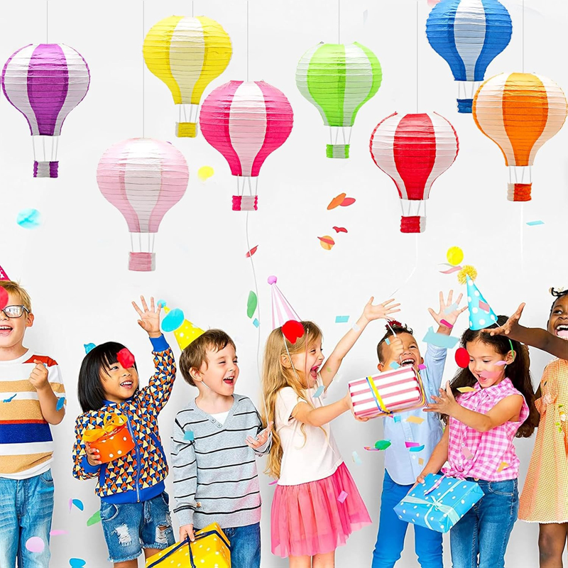 ML251109-8-Pack-Hot-Air-Balloon-Paper-Lanterns-(12-Inch-Multi-Color),-Hanging-Decor-for-Birthday,-Wedding,-Christmas-&-Holiday-Party-Setup-usage-scene