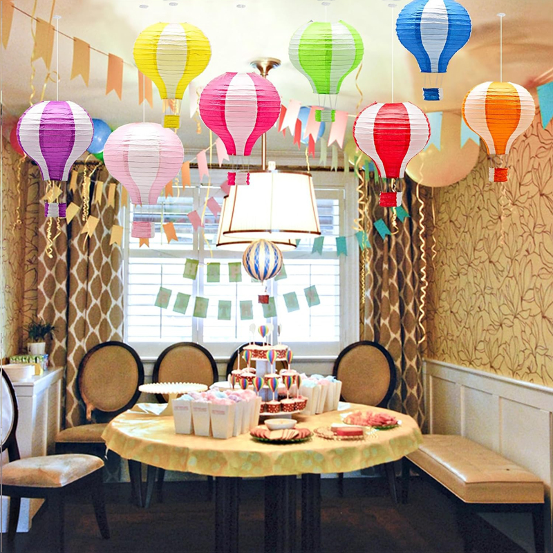 ML251109-8-Pack-Hot-Air-Balloon-Paper-Lanterns-(12-Inch-Multi-Color),-Hanging-Decor-for-Birthday,-Wedding,-Christmas-&-Holiday-Party-Setup-usage-scene3