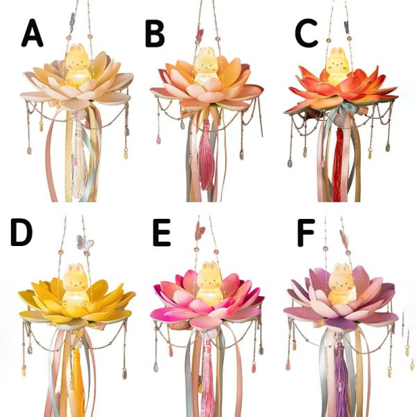 ML251208-Chinese-New-Year-Glowing-Jade-Rabbit-Lotus-Lantern-(7.87'×3.94'×25.59'),-DIY-Craft-Kit-for-Spring-Festival-&-Lantern-Festival-Hanfu-Handheld-Decoration-SKU