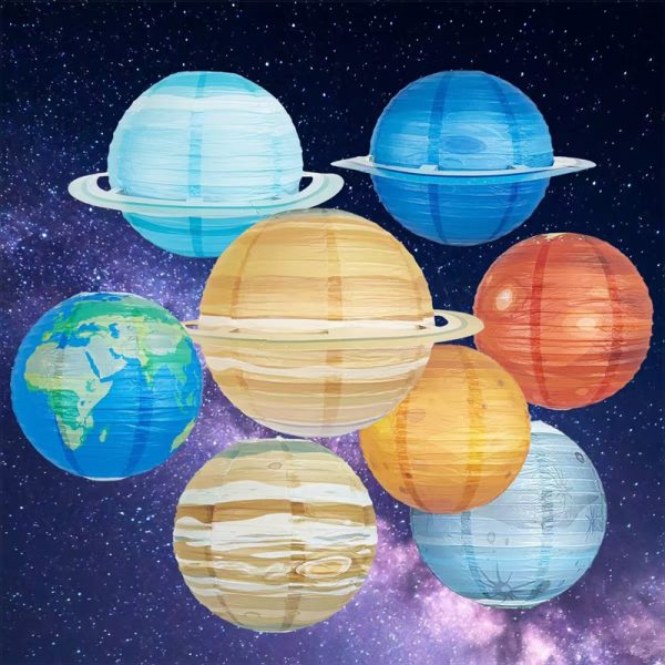 ML251216-9-Pack-Space-Planet-Paper-Lantern-(12-inches),-Hanging-Decor-for-Kids'-Space-Theme-Birthday-Party-&-Indoor-Celebration-Setup-playing1