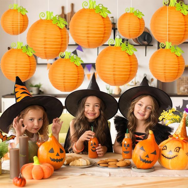 ML251220-Halloween-Pumpkin-Paper-Lantern-(6-8-10-12-inches),-Hanging-Decor-for-Thanksgiving-Party-&-Family-Indoor-Holiday-Setup-usage-scene