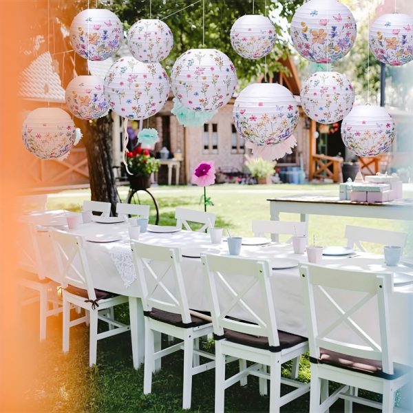 ML251224-12-Pack-Butterfly-Floral-Paper-Lantern-(8-10-12-inches),--Hanging-Decor-for-Wedding-&-Kids'-Party-Indoor-Setup-usage-scene2