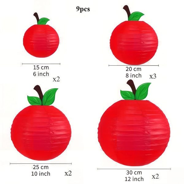 ML251225-9-Pack-Apple-Shaped-Paper-Lantern-(8-10-12-inches),--Hanging-Decor-for-Kids'-Birthday-Party-&-Back-to-School-Classroom-Setup-package-includes