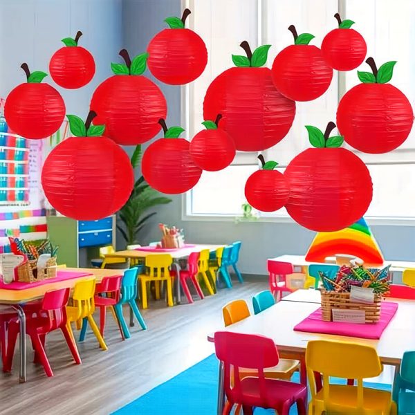 ML251225-9-Pack-Apple-Shaped-Paper-Lantern-(8-10-12-inches),--Hanging-Decor-for-Kids'-Birthday-Party-&-Back-to-School-Classroom-Setup-usage-scene4