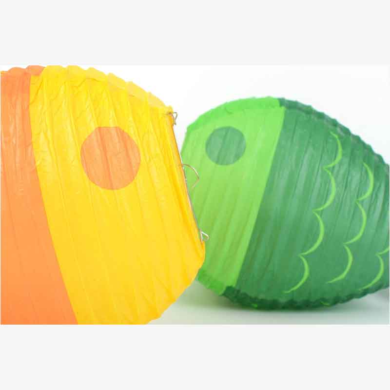3-Pack Colorful Fish Shaped Paper Lantern (8 inches), Wholesale Decor for Festival & Indoor Party Setup - Image 10