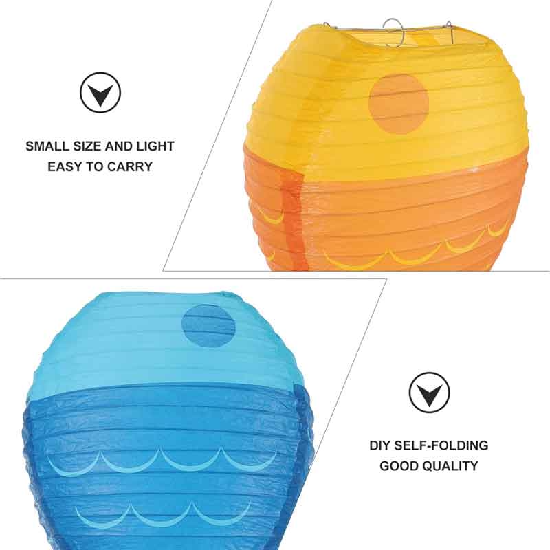 ML251226-3-Pack-Colorful-Fish-Shaped-Paper-Lantern-(8-inches),-Wholesale-Decor-for-Festival-&-Indoor-Party-Setup-detailed-image