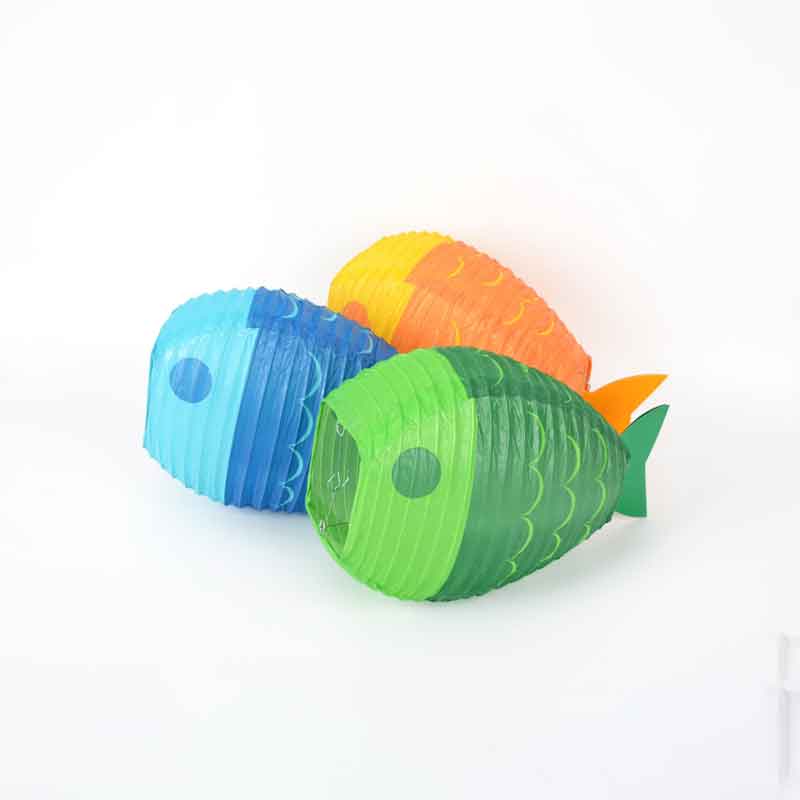 3-Pack Colorful Fish Shaped Paper Lantern (8 inches), Wholesale Decor for Festival & Indoor Party Setup - Image 8