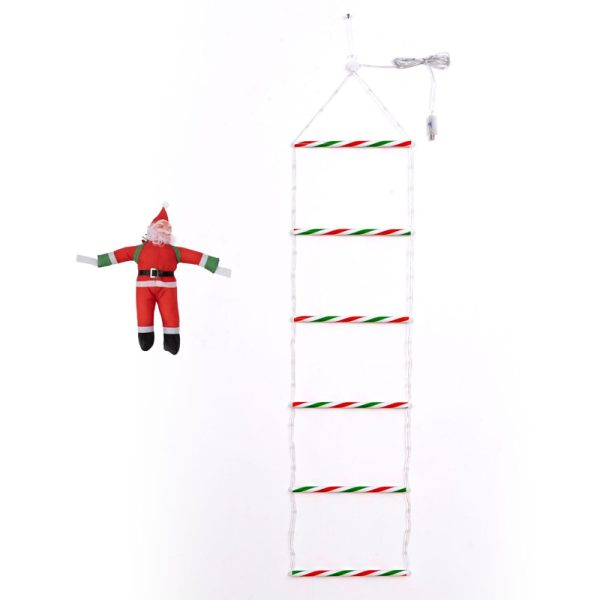 ML251229-1-Pack-LED-Christmas-Ladder-Lights-(5.25ft-8-Rung---9.84ft-12-Rung-Optional),-USB-Powered-with-Remote,-Santa-Pattern-Decor-for-Indoor-Outdoor,-Window,-Garden-&-Christmas-Party-Setup-package-include