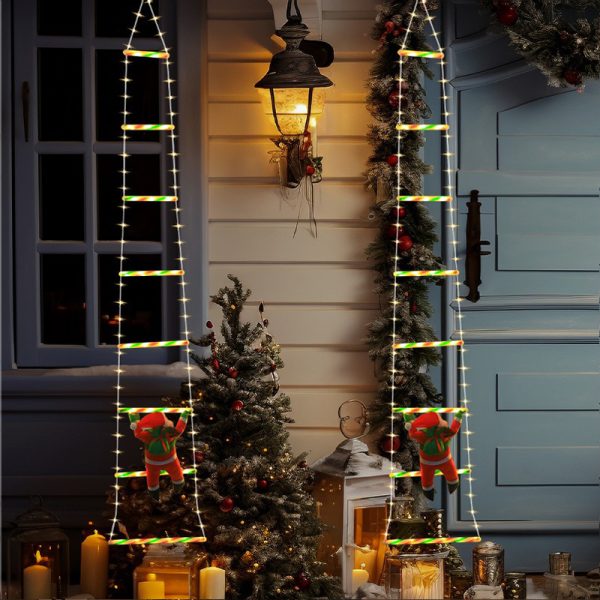 ML251229-1-Pack-LED-Christmas-Ladder-Lights-(5.25ft-8-Rung---9.84ft-12-Rung-Optional),-USB-Powered-with-Remote,-Santa-Pattern-Decor-for-Indoor-Outdoor,-Window,-Garden-&-Christmas-Party-Setup-principle-view