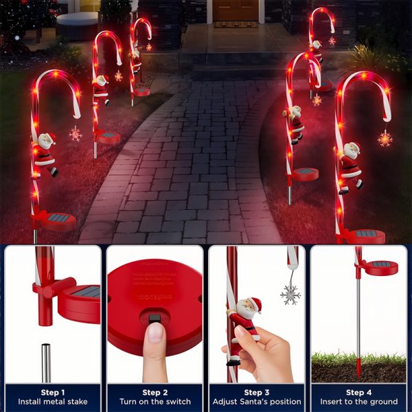 ML251233-2-Pack-Solar-Powered-Santa-Candy-Cane-Lights-(28-inches),-Waterproof-Outdoor-Decor-for-Christmas,-Garden-&-Yard-Holiday-Setup-use-way