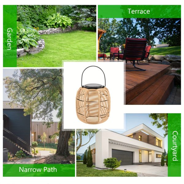 ML251235-1-Pack-Bohemian-Solar-Powered-Lantern-(20cm-7.87in),-IP44-Waterproof-LED-Outdoor-Decor-with-Handwoven-Design-for-Garden,-Patio,-Yard-&-Courtyard-usage-scence2