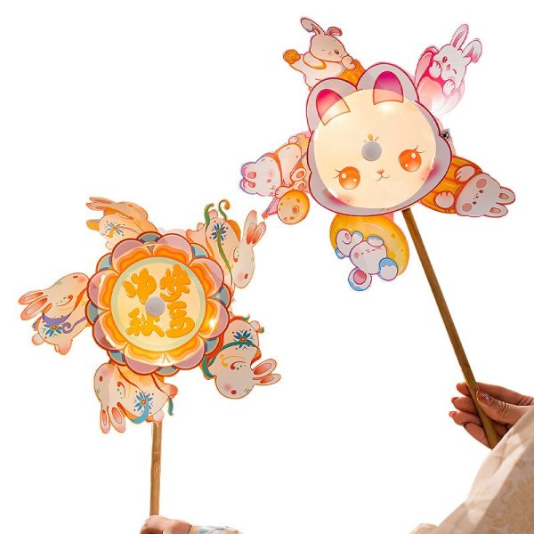 ML251240 1-Pack Light-Up Handheld Windmill Lantern 10-Inch (Multiple Styles Available), PVC Waterproof Festive Decor for Mid-Autumn & Holiday Parties, Indoor:Outdoor Kids’ Activity & Celebration Use sku