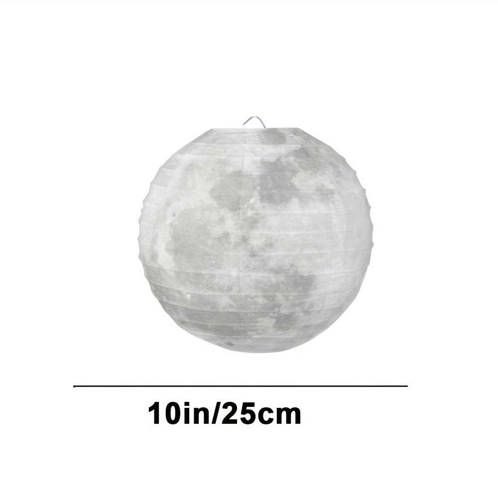 6-Pack Moon-Themed Paper Lanterns 10-Inch(Classic Chinese Design) Hanging Decor for Indoor Bedroom, Classroom & Outdoor Garden Party Decorations - Image 6