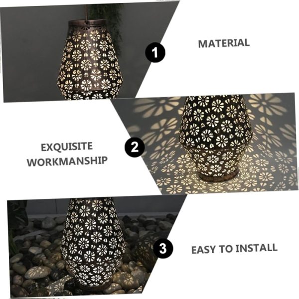 ML260104-2-Pack-Solar-Powered-Metal-Hanging-Lanterns,-Waterproof-Outdoor-Decorative-Lights-with-Projection-Pattern,-Glowing-Table-&-Hanging-Lamps-for-Patio,-Porch,-Backyard-&-Pathway-detailed-view