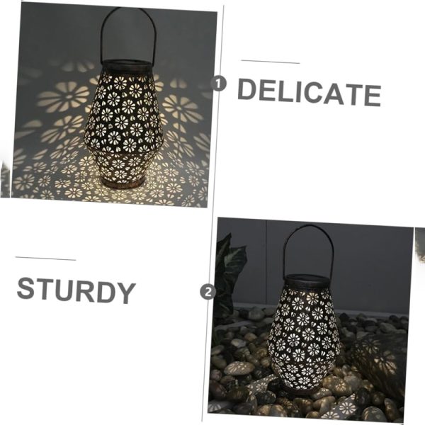 ML260104-2-Pack-Solar-Powered-Metal-Hanging-Lanterns,-Waterproof-Outdoor-Decorative-Lights-with-Projection-Pattern,-Glowing-Table-&-Hanging-Lamps-for-Patio,-Porch,-Backyard-&-Pathway-detailed-view1