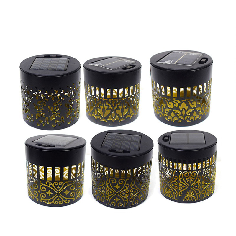 2-Pack Solar Mandala Fence Lights, Waterproof Metal Outdoor Wall Lights with Projection Pattern, Decorative Step & Deck Lights for Garden, Patio & Backyard - Image 6